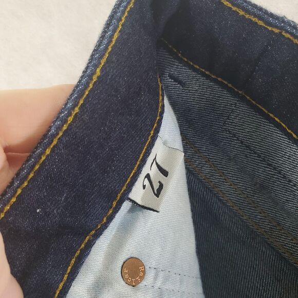 sz 27 Railcar Selvedge Denim Fine Goods Jeans Skinny Stretch Dark Wash 27x30 - Picture 4 of 11